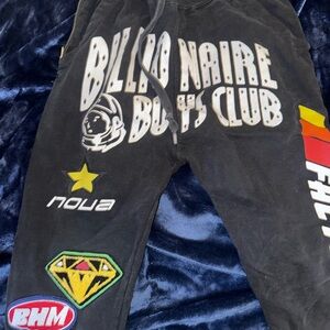 Billionaire Boys Club Black Joggers with Colorful Graphics